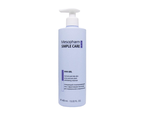 Гель очищающий с фруктовыми кислотами AHA GEL 400 мл Mesopharm Simple Care.