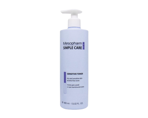 Тоник для чувствительной кожи Sensitive Toner 400 мл, Mesopharm Simple Care.